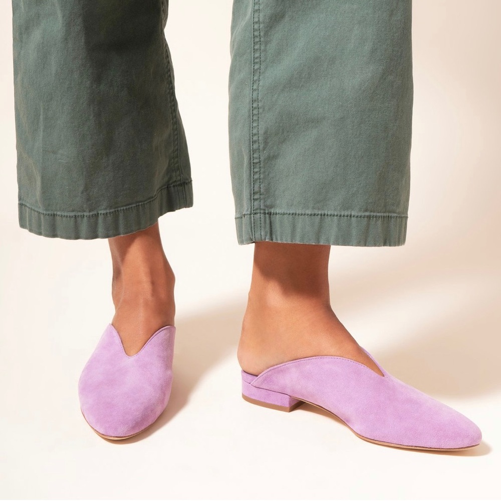 Charlotte Stone Calvin Mules, Lilac Size 10